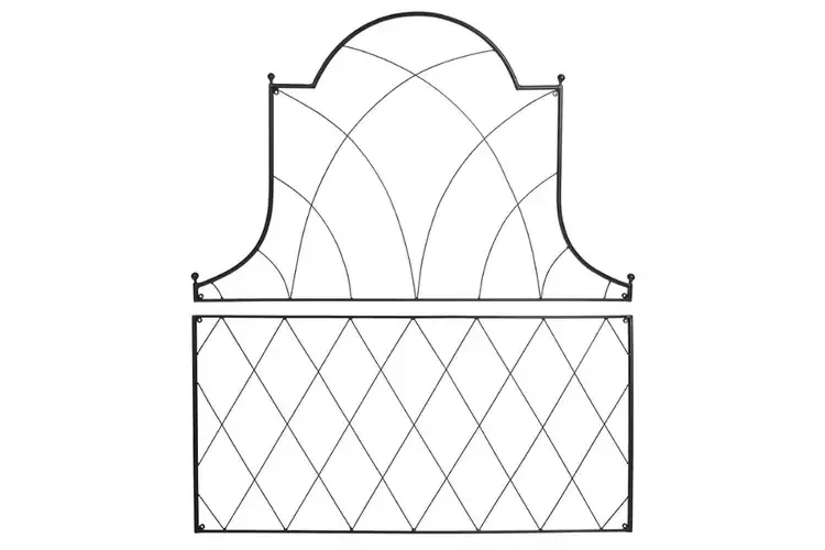 Somerset Trellis Made of Sturdy Wrought Iron With a Black Powder-coated Finish