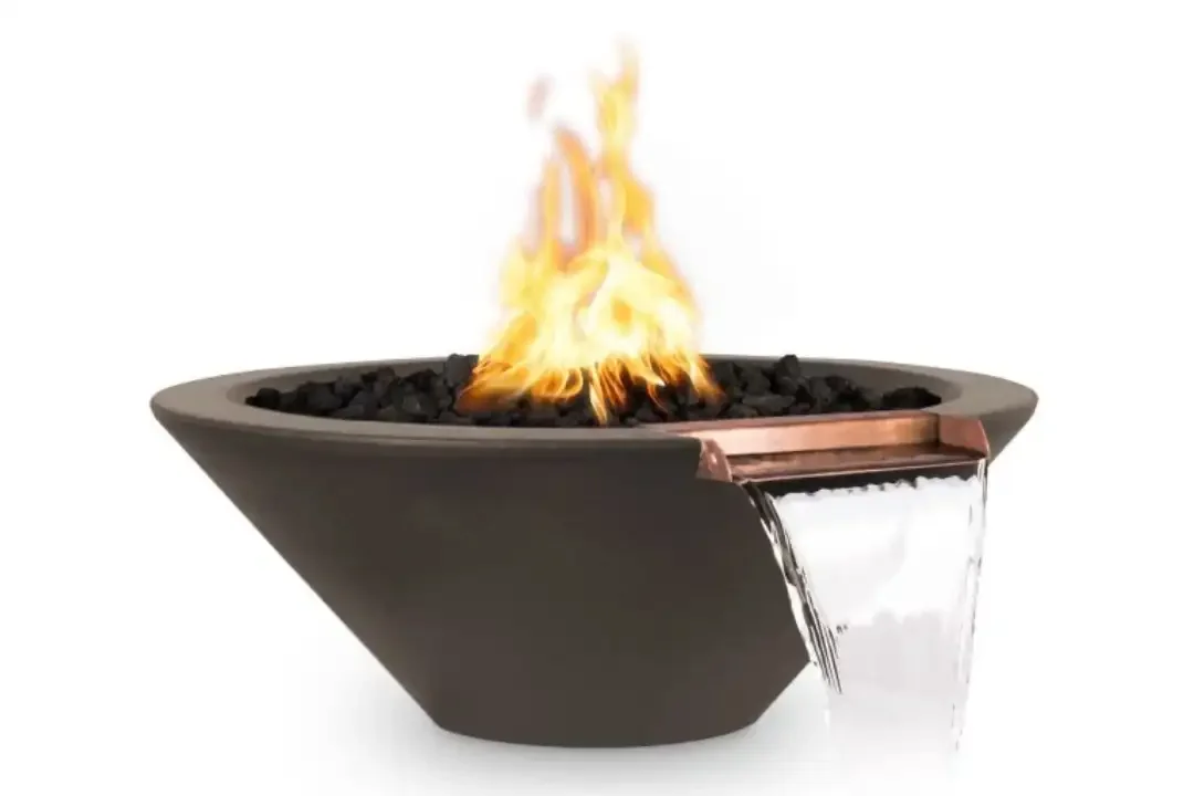 24" Cazo Fire & Water Bowl Chocolate
