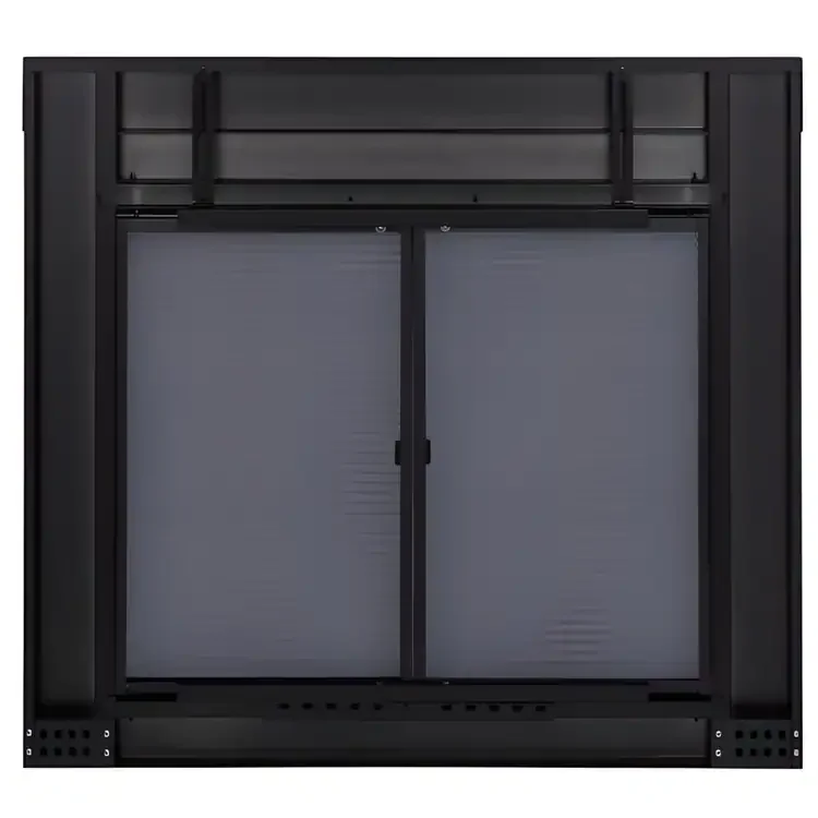 Ardmore Black Fireplace Door Backview Of Fireplace Frame