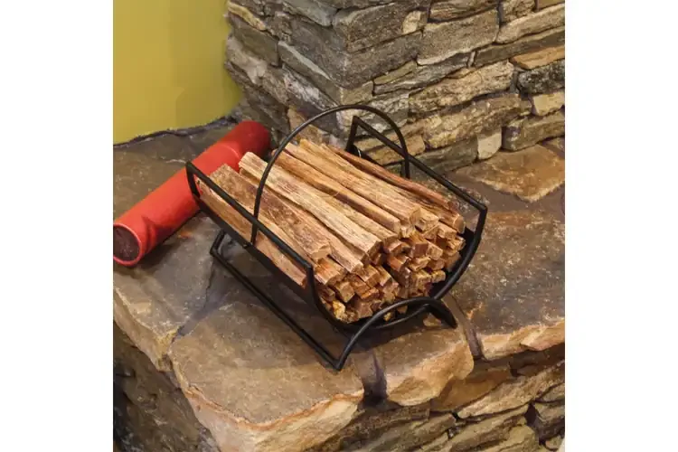 Metropolis Fatwood Caddy – 4 lbs Natural Fire Starter in Wrought Iron Holder
