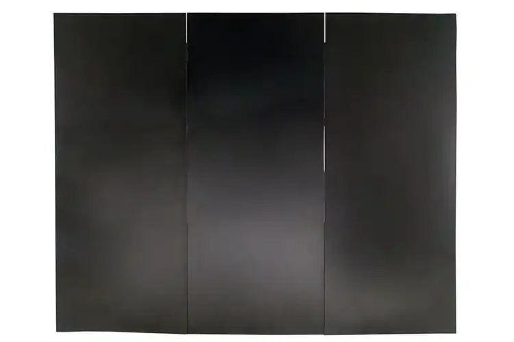 Fireplace Draft Guard Covers in 47" x 35" – Magnetic Steel Panels for Heat Loss Prevention in Matte Black Powder Coated Finish