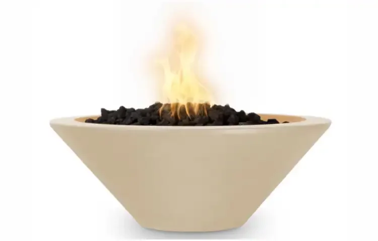 31-Inch Cazo Gas Fire Bowl Vanilla