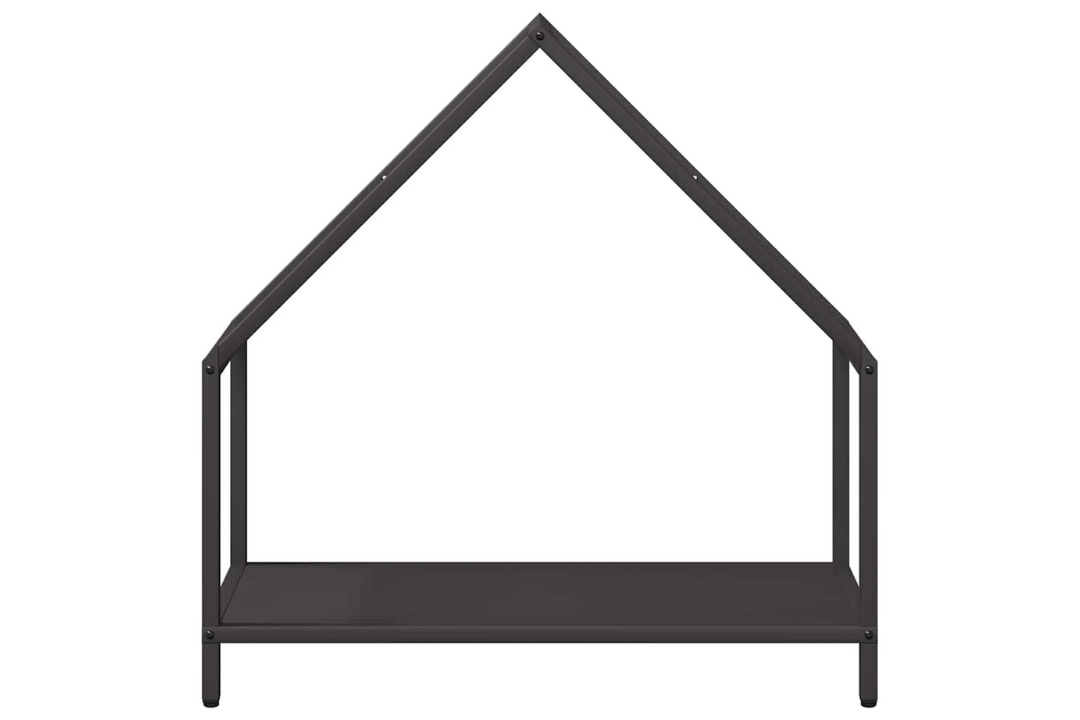 Chic Firewood Rack 60 x 25 x 60 cm in Black Made of Cold-Rolled Steel