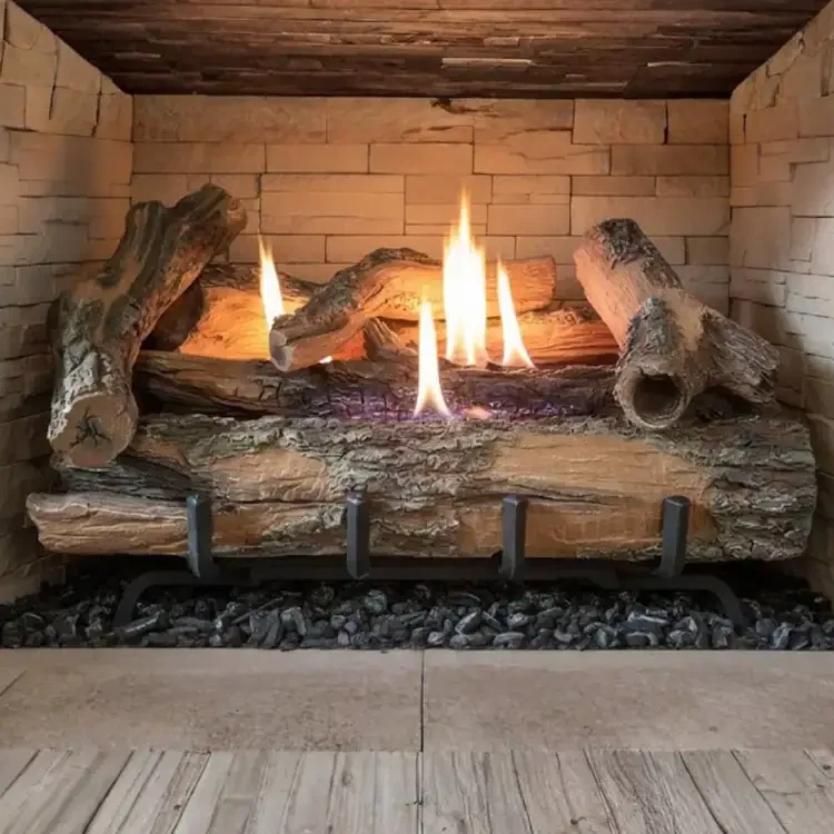 Everwarm Low Country Timber Ventless Gas Log Set