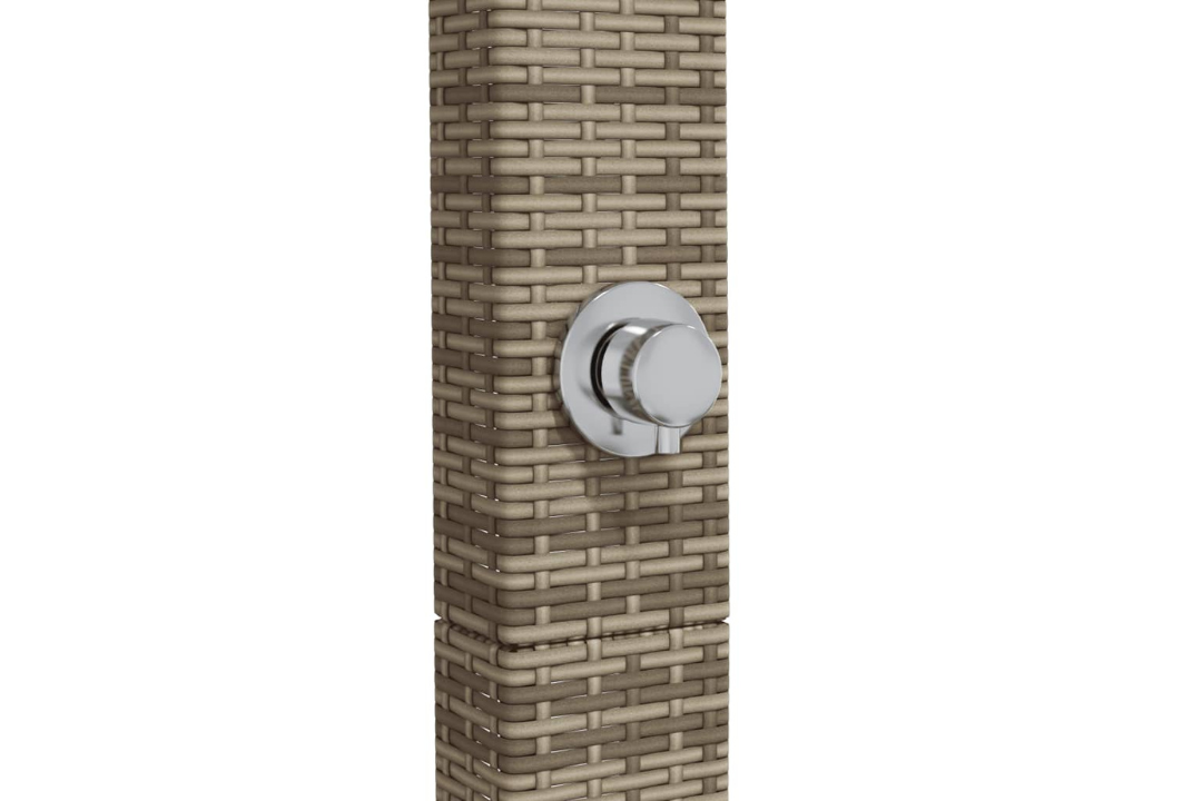 Outdoor Shower 50x55x224 cm in Gray with a Rotatable Handle