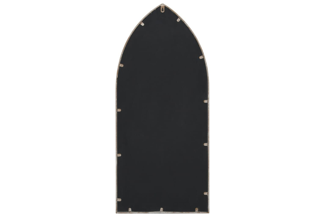 Gothic Arch Outdoor Garden Mirror 100 x 45 cm in Sand with Pre-Drilled Hole