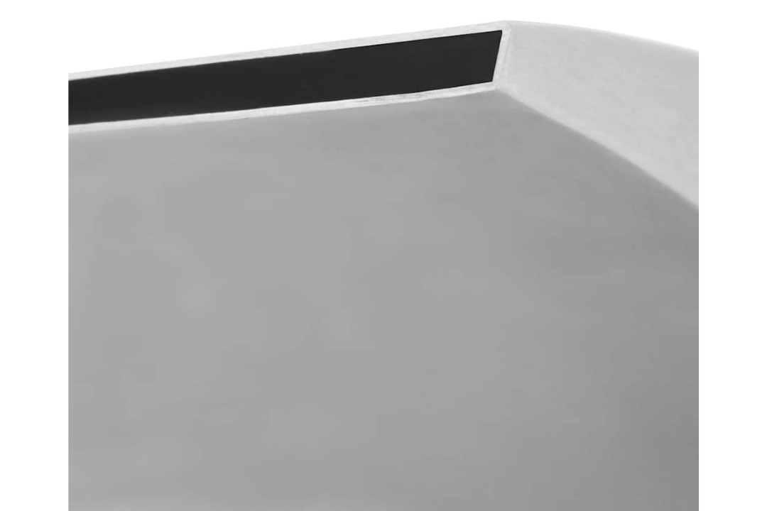 Pool Fountain in Silver Stainless Steel SS 304 in 25.2 x 11.8 x 20.5 in Chlorine-Resistant