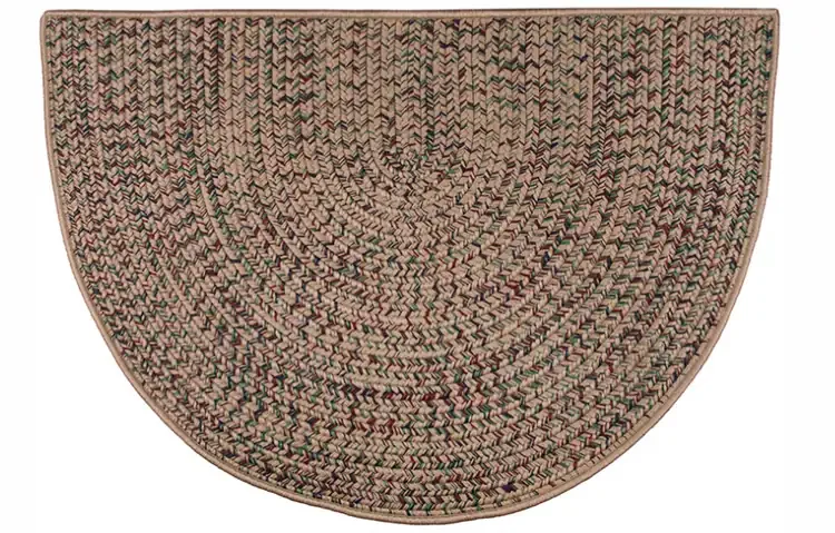 Braided Multicolor Beige Reversible Polypropylene Hearth Rug – Goods of the Woods