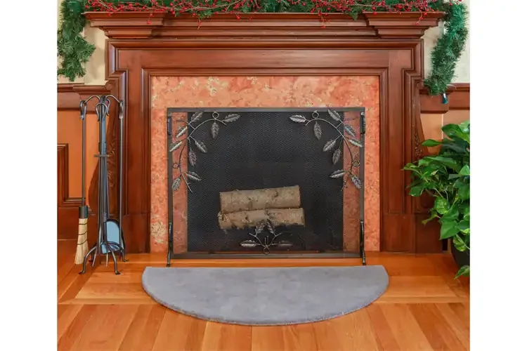 Weston Flat Fireplace Screens – Hand-Forged Decorative Hearth Guard