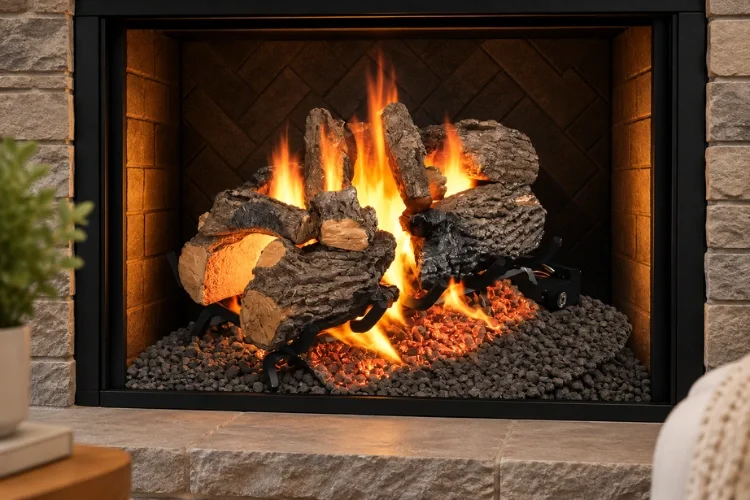Real Fyre Charred Oak See-Thru Gas Log 18"