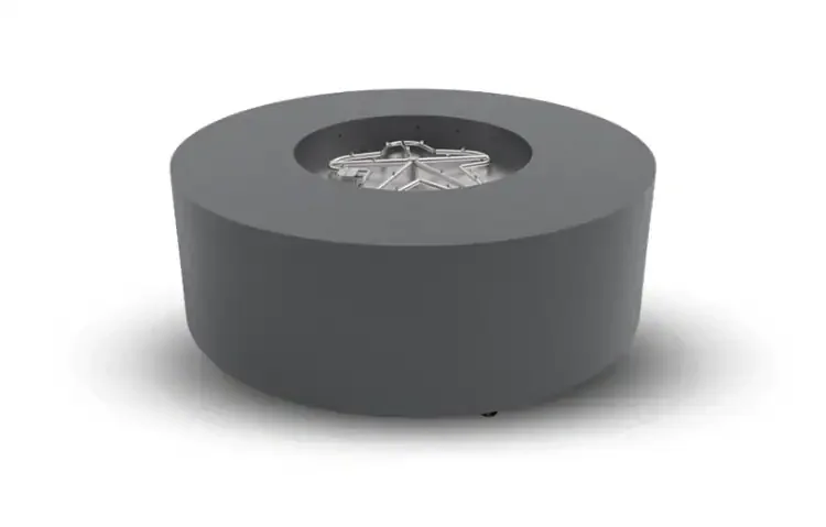 HPC Agni Silver Vein Round Metal Fire Pit Enclosure Electronic Ignition Series