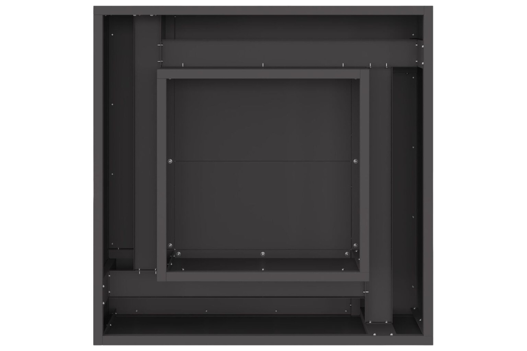 Outdoor Fire Pit Square 60 x 60 x 30 cm in Black Cold-Rolled Steel