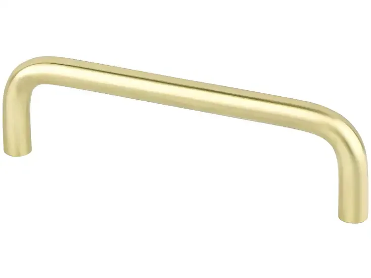 Reflection Masonry Fireplace Glass Door – Polished Brass Finish - Handle Style