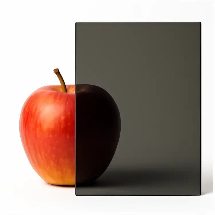 Thin Line Inside Fit Custom Masonry Fireplace Door Grey Tempered Glass