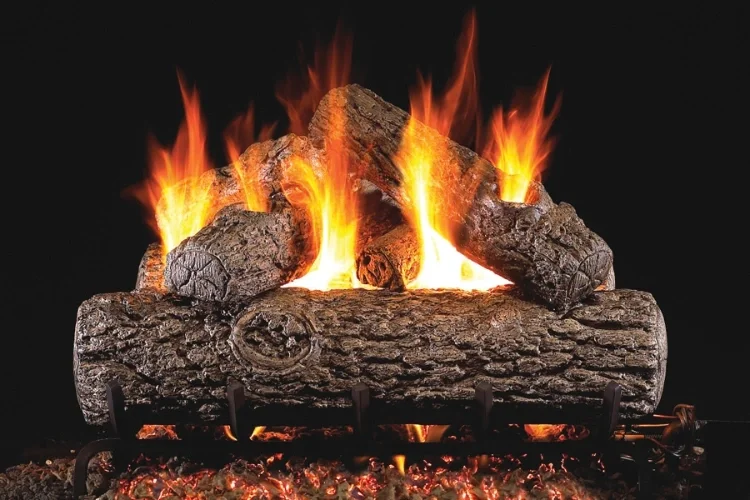 Real Fyre Golden Oak 18" Outdoor Vented Gas Log Set with Burner