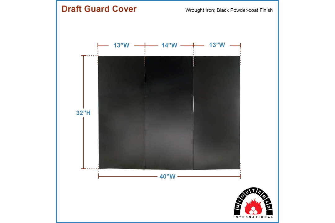Fireplace Draft Guard Covers in 40" x 32" – Magnetic Steel Panels for Heat Loss Prevention Specifications