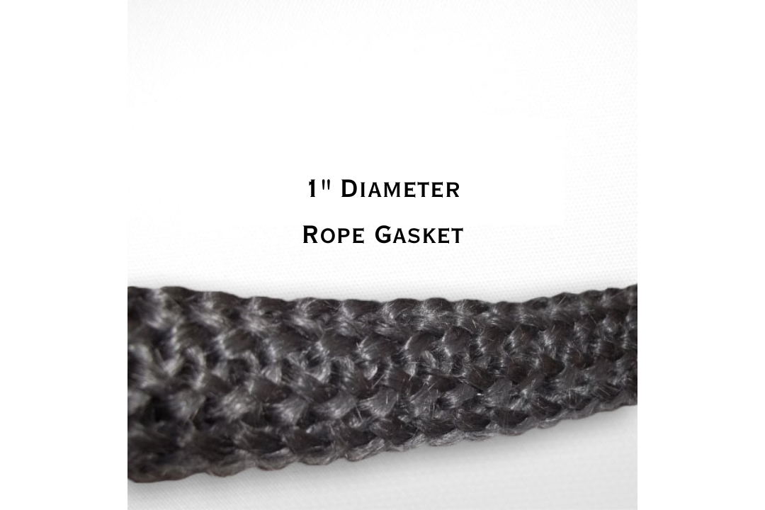 1" Diameter Fiberglass Rope Gasket In Black | 5 ft and 7 ft