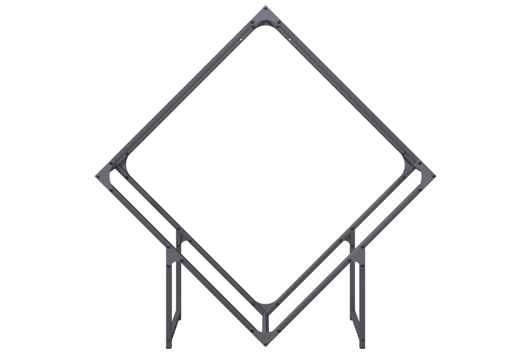 High-Quality Firewood Rack 100 x 25 x 100 cm in Anthracite Made of Cold-Rolled Steel