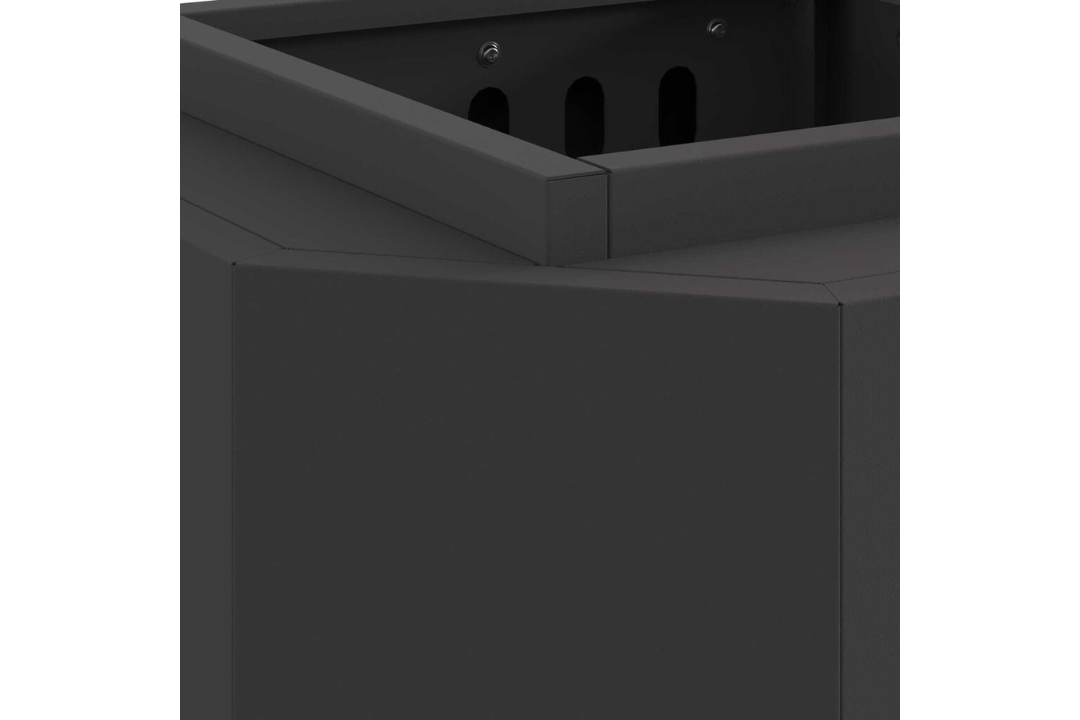 Compact Smokeless Fire Pit 38 x 38 x 51 cm Steel in Black