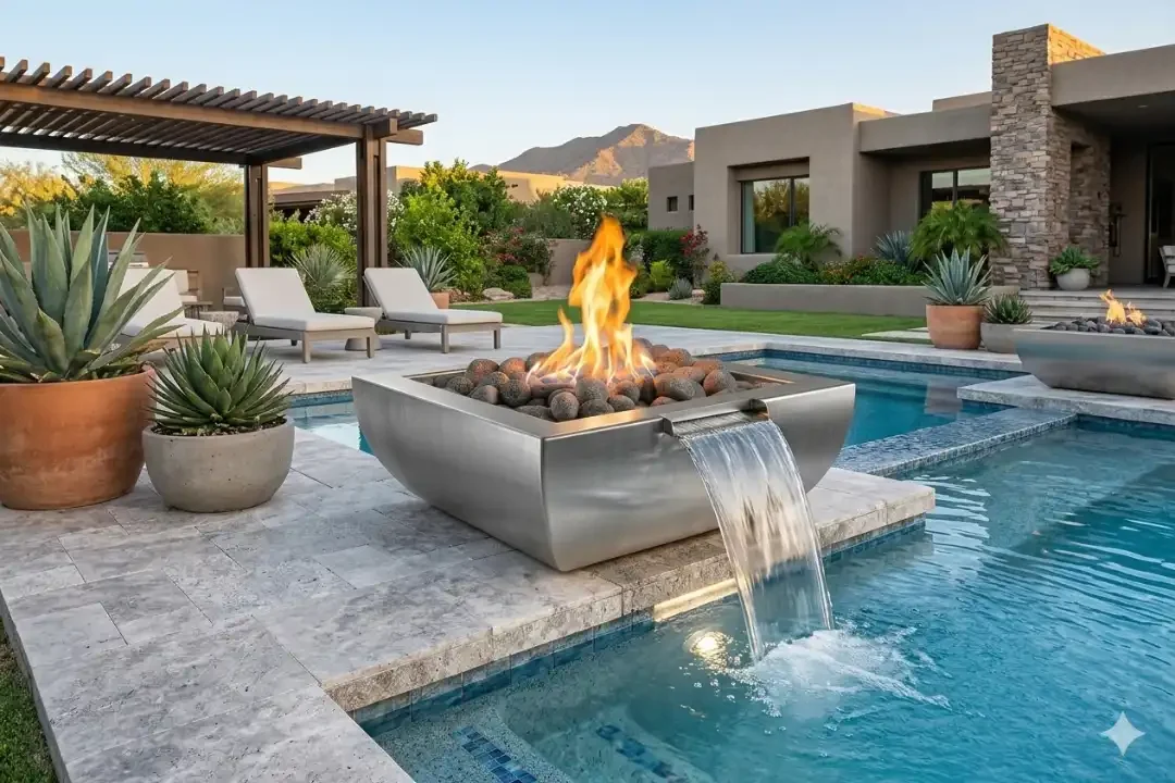 30" Avalon Fire & Water Bowl –  Stainless Steel