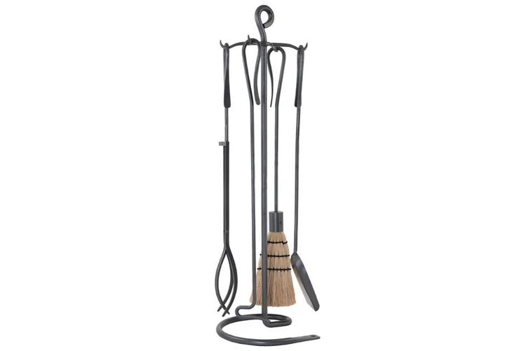 Shepherd’s Hooks Fireplace Tool Set Made of Wrought Iron