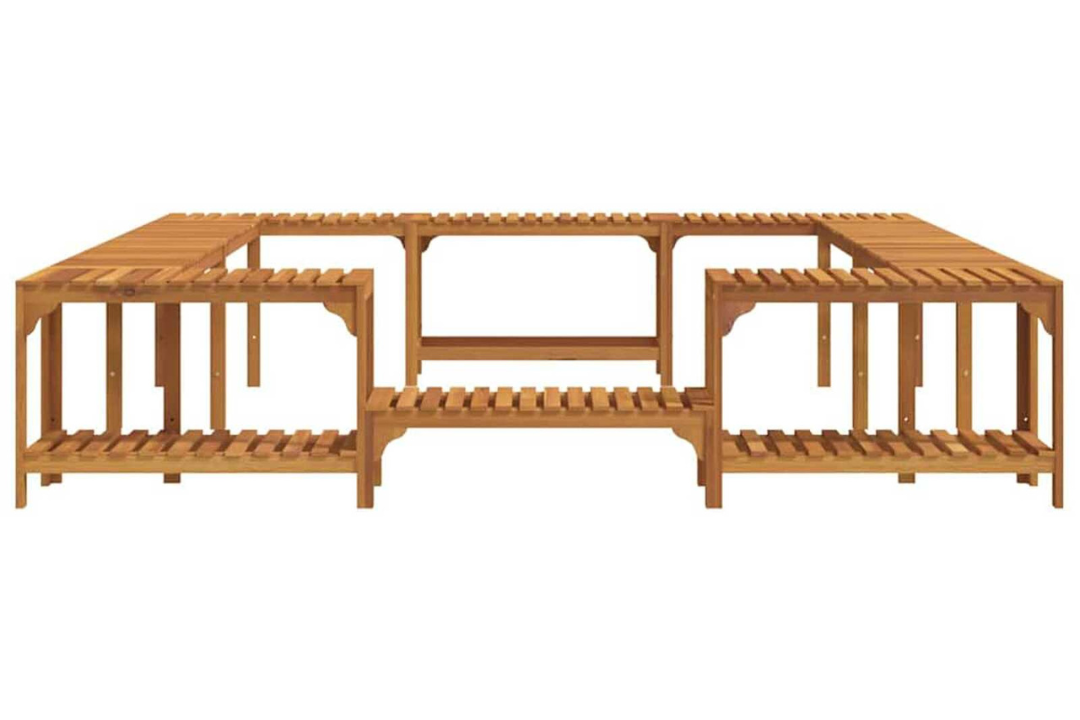 Weather-Proof Hot Tub Surround – Square Build from Solid Acacia Wood in 250 x 250 x 55.5 cm