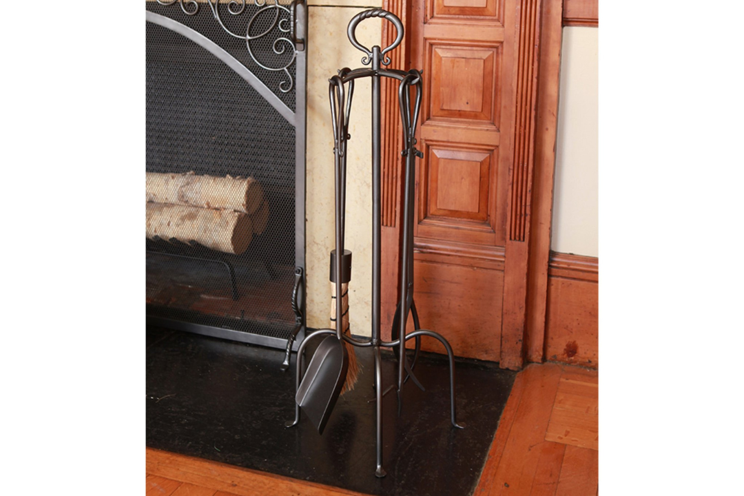Loop Fireplace Tool Set Made from Wrought Iron