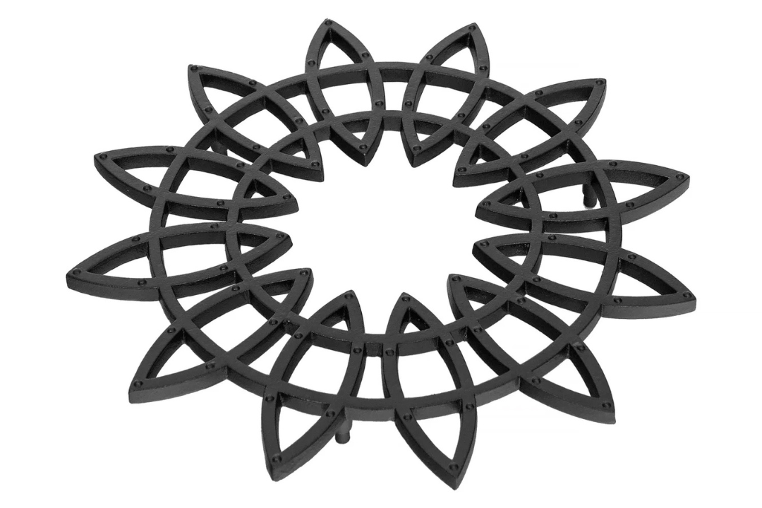 Flower Wrought Iron Trivets in 8 Inches