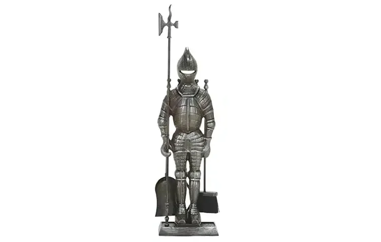 Dagan 7501PW 44" Knight 5-Piece Pewter Fireset