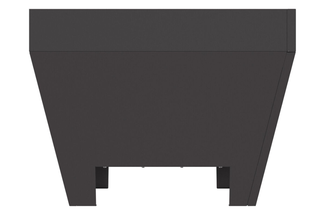 Polished Square Fire Pit 50 x 50 x 38 cm in Black Cold-Rolled Steel