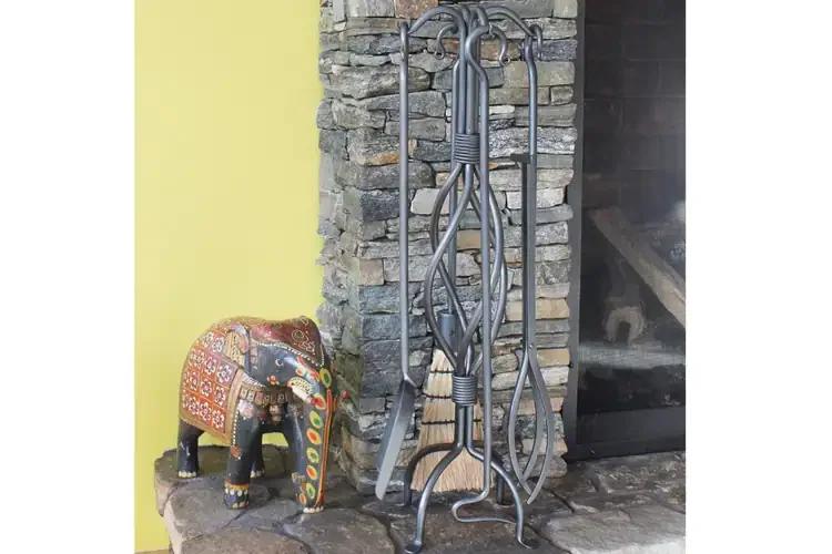 Heavy Duty Helix Fireplace Tool Set
