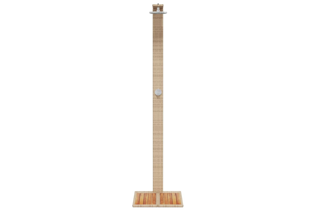 Outdoor Shower 50x55x224 cm in Beige with Copper Valve Core