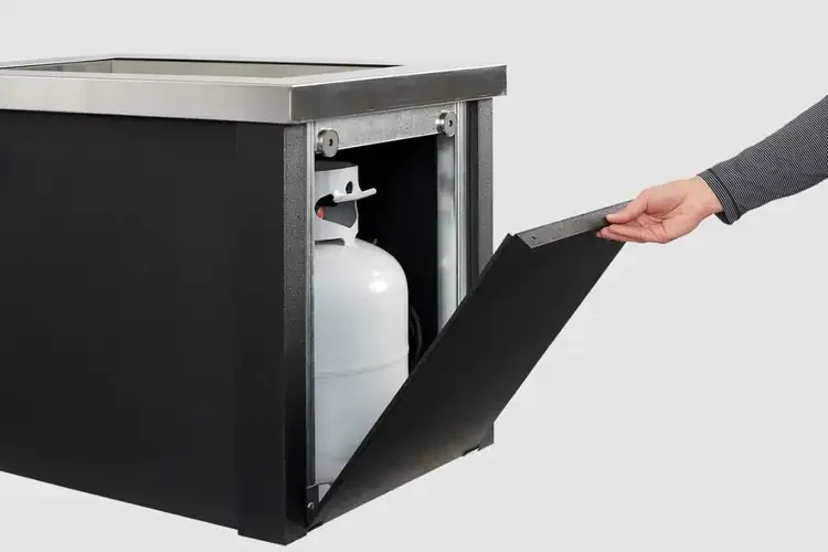 Providence Rectangular Gas Fire Pit Table Access Door