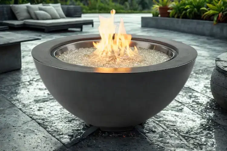 Cove Midnight Mist 42" Round Gas Fire Pit Bowl