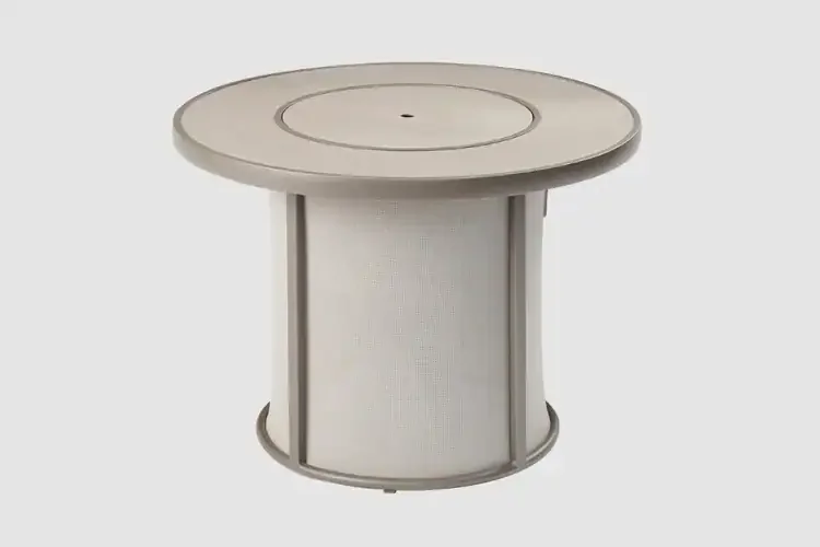 Stonefire Light Grey Round Gas Fire Pit Table Cover