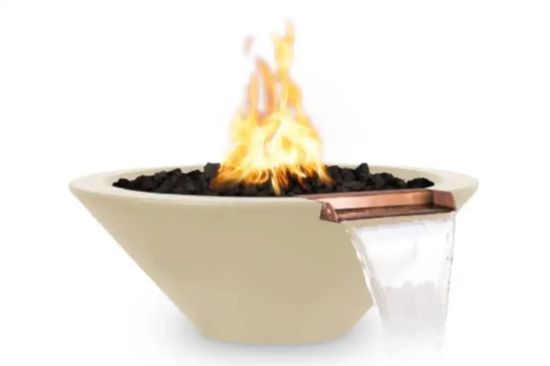 24" Cazo Fire & Water Bowl Vanilla