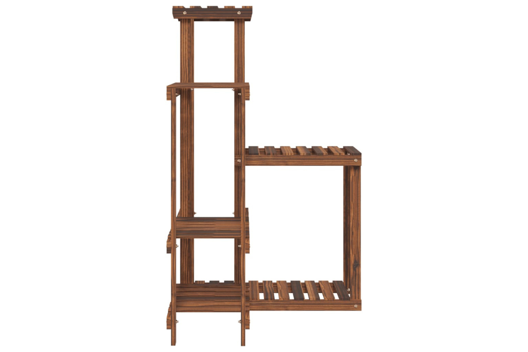 Functional Solid Wood Fir Flower Stand 62.5 x 61.5 x 101.5 cm in Carbonized Brown