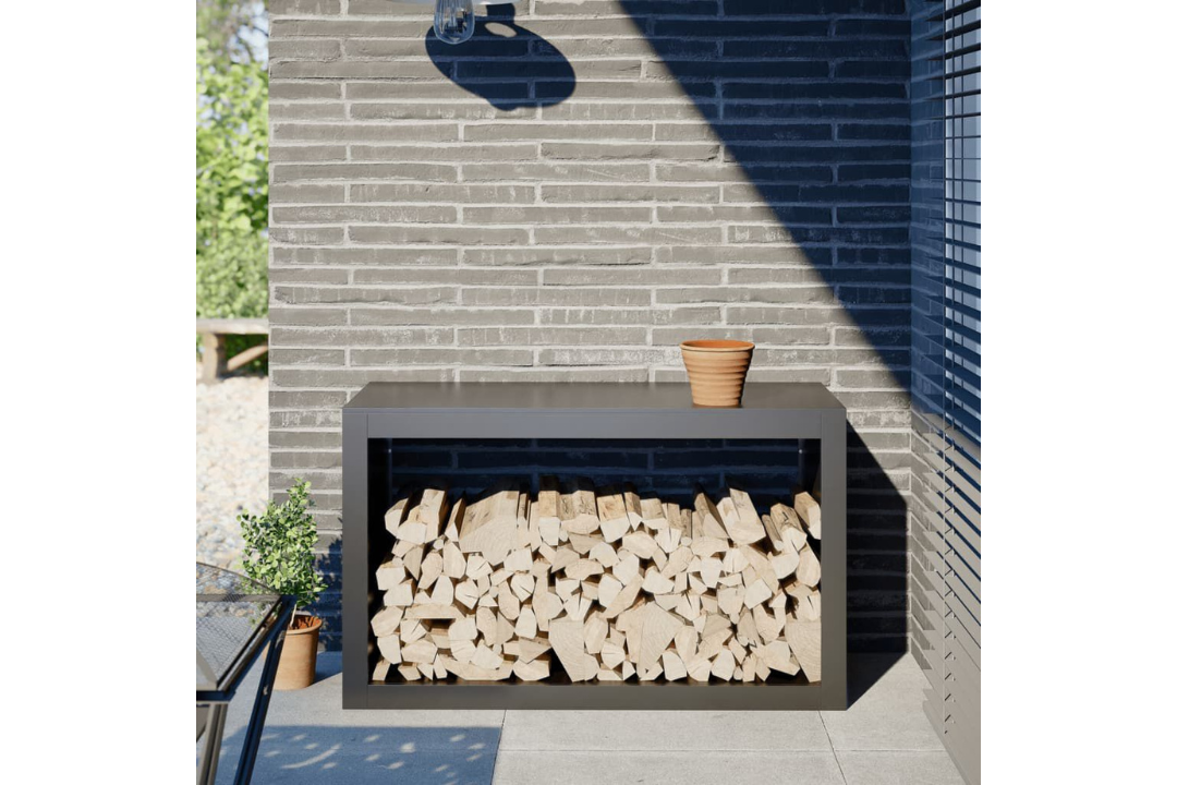 Firewood Rack 100 x 40 x 60 cm in Anthracite Made of Steel