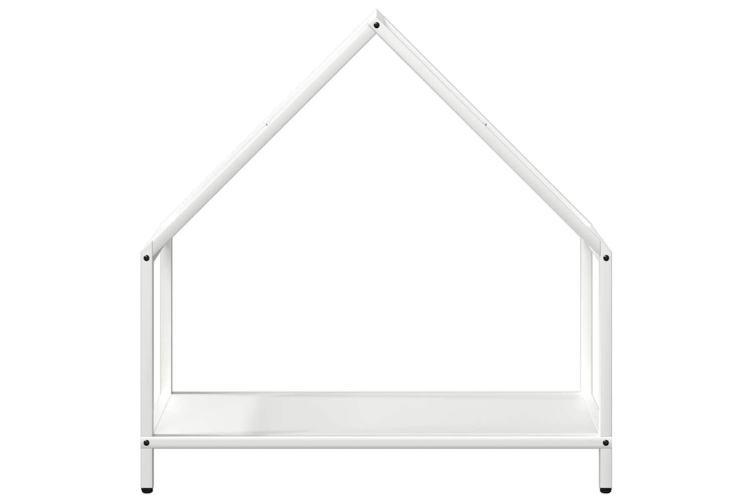 Chic Firewood Rack 60 x 25 x 60 cm in White Made of Cold-Rolled Steel