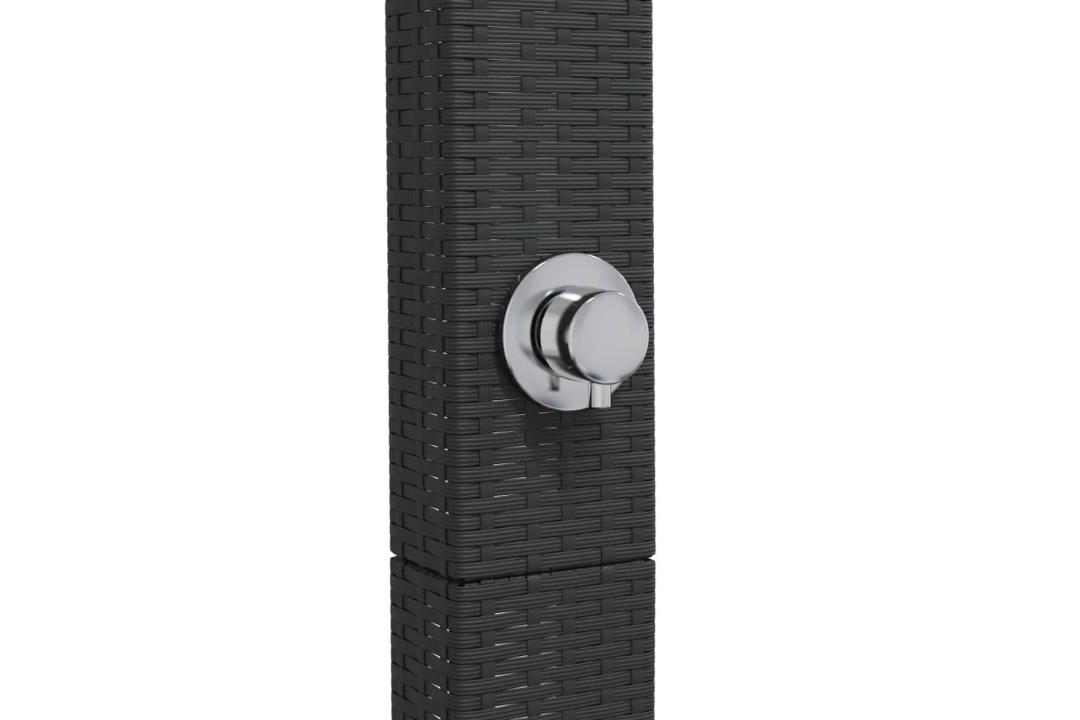 Outdoor Shower 50x55x224 cm in Black with a Rotatable Handle
