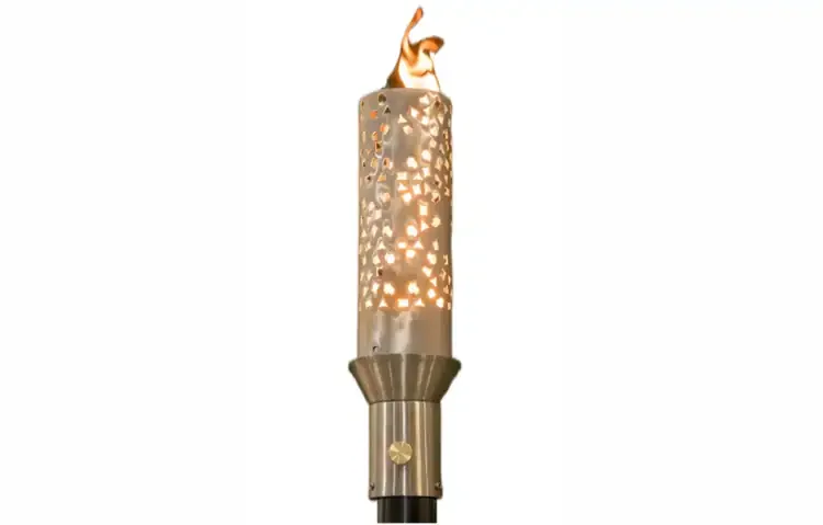 Power Burst Stainless Steel Gas Tiki Torch Head – Modern Outdoor Elegance