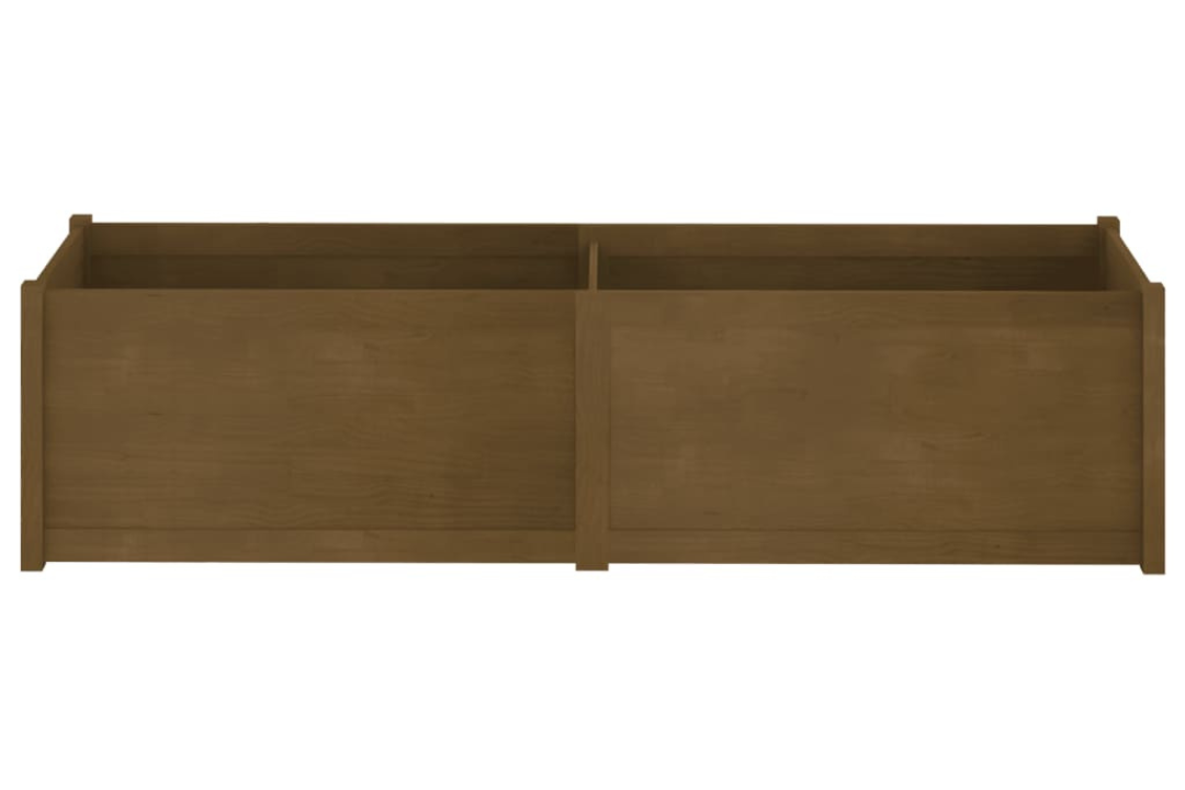 Garden Planter Solid Pinewood Honey Brown Finish Easy to Assemble