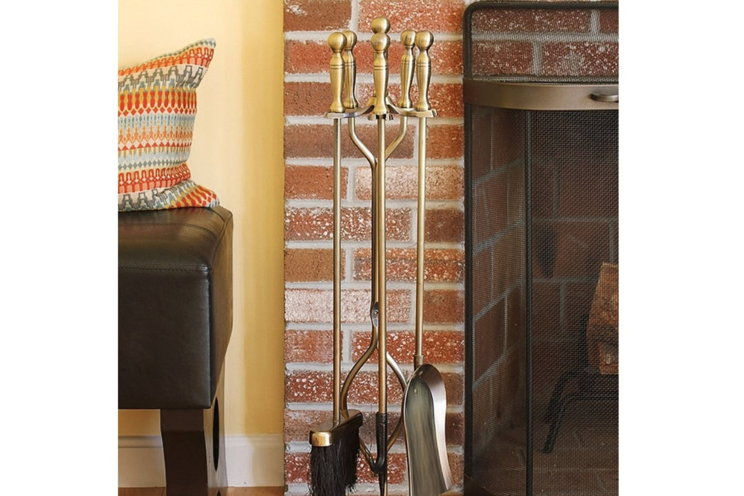 Concord Fireplace Tool Set Made of Cast & Wrought Iron