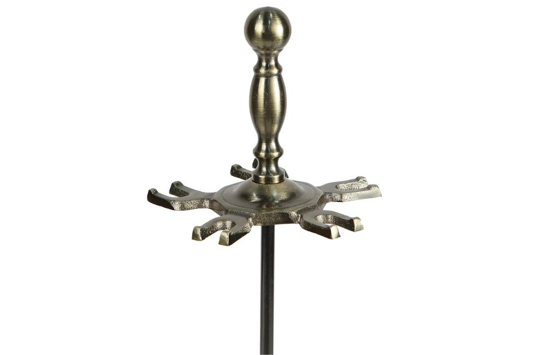Sutton Fireplace Tool Set in Antique Brass with Ball-end Handle Design