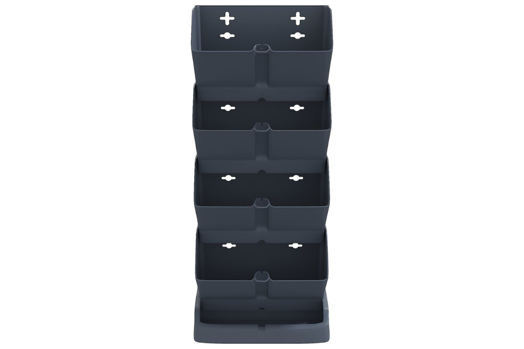 Vertical Patio Plant Set 4pcs Anthracite with 1-Liter Capacity