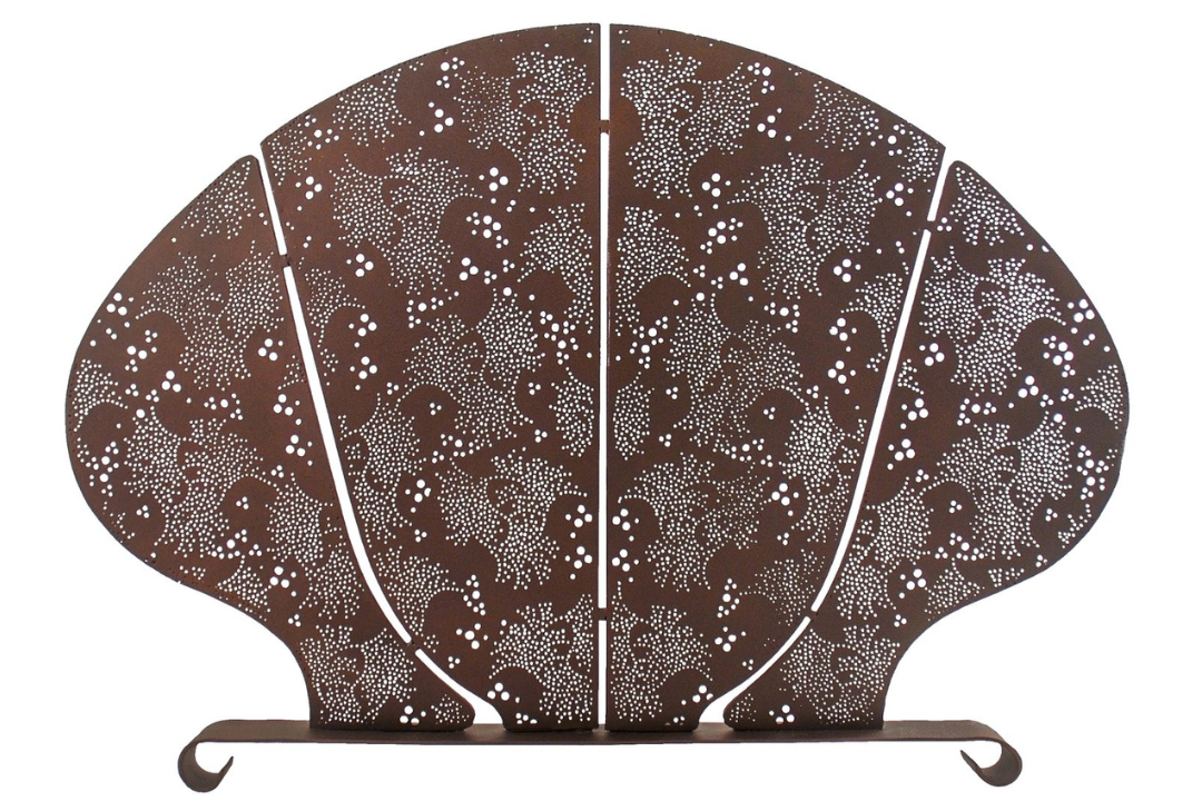 Stardust Fireplace Summer Screen with Perforated Pattern