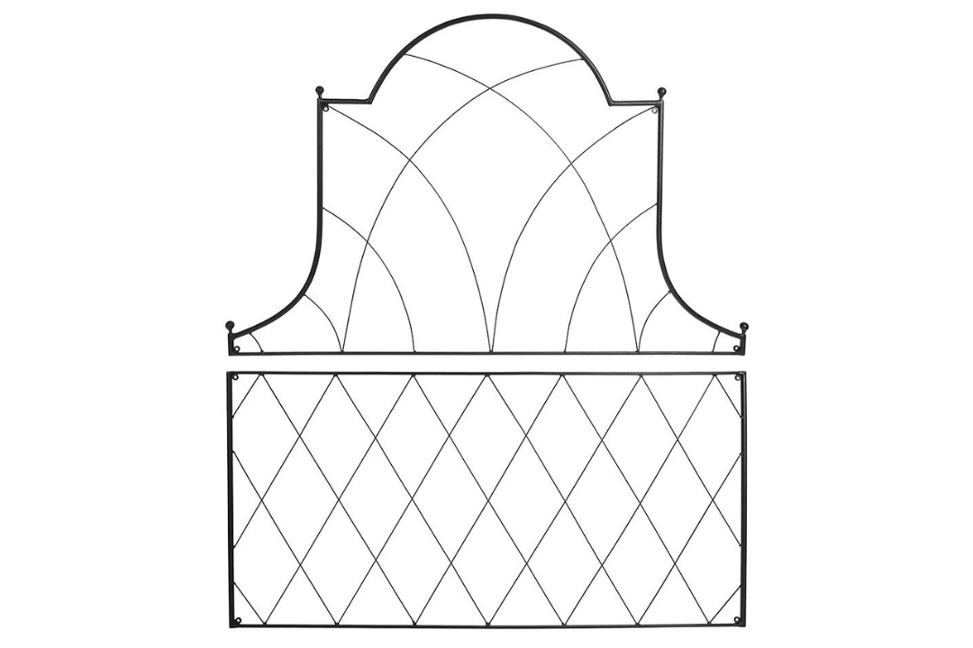 Somerset Trellis Made of Sturdy Wrought Iron With a Black Powder-coated Finish