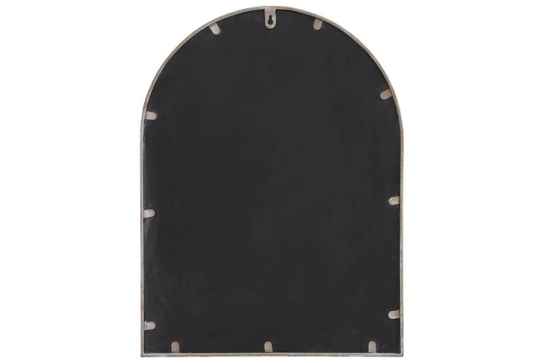Vintage Arched Outdoor Garden Wall Mirror 60 x 45 cm in Sand with Pre-Drilled Hole at the Top