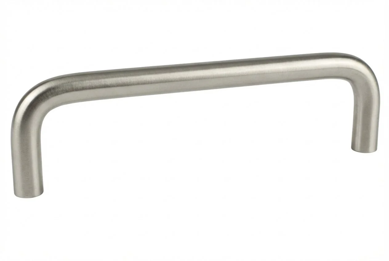 Brushed Satin Nickel Prefab Fireplace Door-Handle