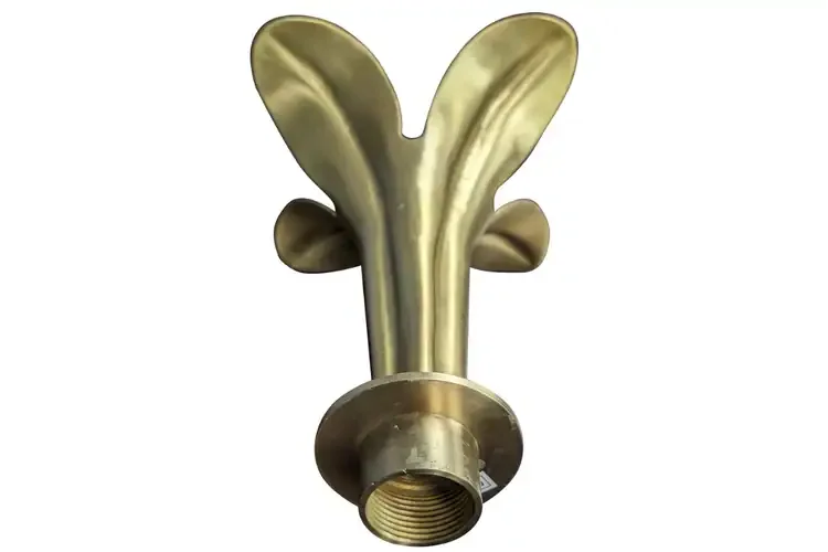Brass Flower Spout – 4 Petals Wildflower Water Feature for Garden Wall With 600-900 GPH Flow Rate